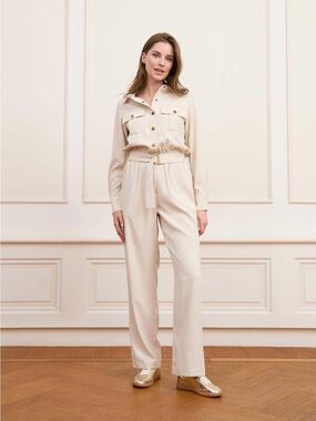 LOFTY MANNER NWT ECRU JUMPSUIT SMALL